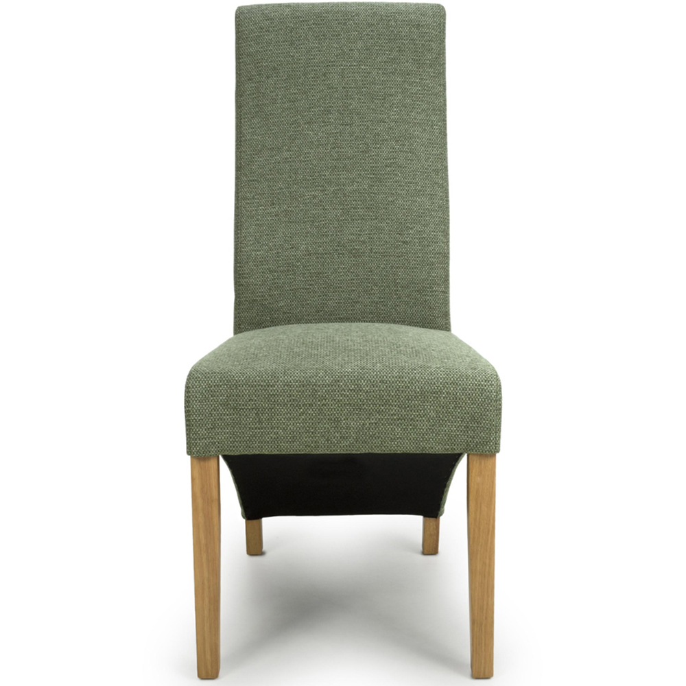 Shankar Baxter Set of 2 Green Weave Dining Chair Image 5