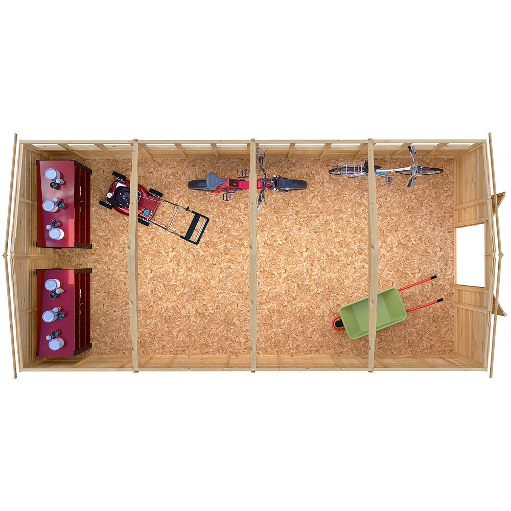 Shire 10 x 20ft Double Door Dip Treated Overlap Apex Shed Image 3
