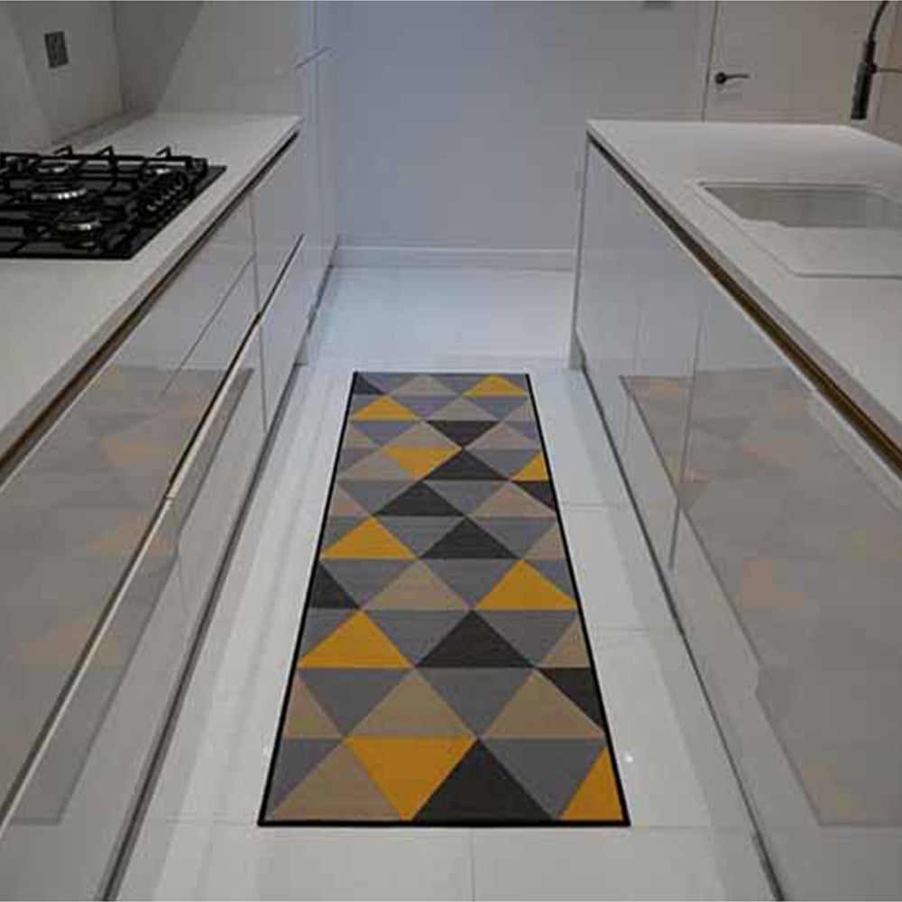 Desire Rugs Havana Dark Gold Geometric Anti Slip Door Mat 90 x 57cm Image 4