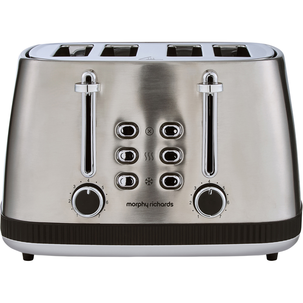 Morphy Richards Mexborough 242901 Black Trim Stainless Steel 4 Slice Toaster Image 3