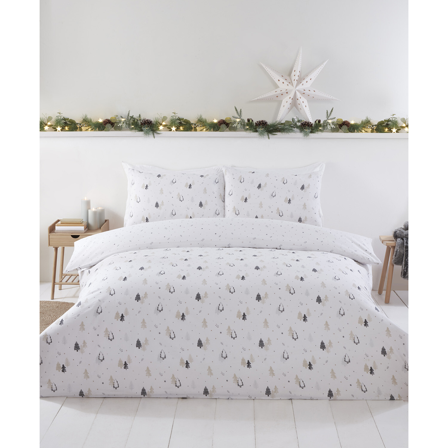 Winter Forest Duvet Cover and Pillowcase Set - Single Image 6