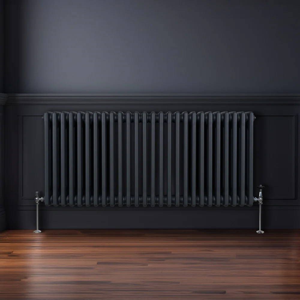 Monster Shop 6255 BTU Anthracite Grey Traditional 3 Column Radiator 600 x 1192mm Image 2