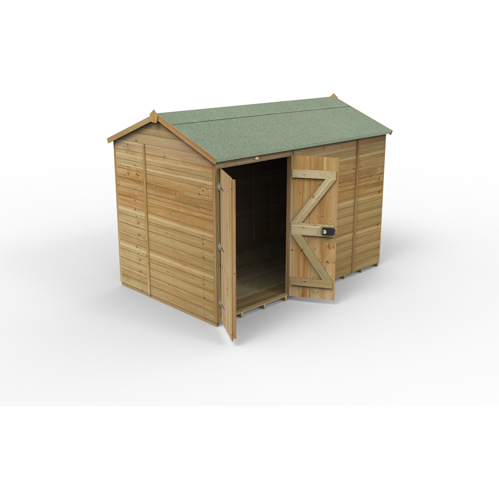 Forest Garden Timberdale 10 x 6ft Tongue and Groove Reverse Apex Garden Shed Image 3