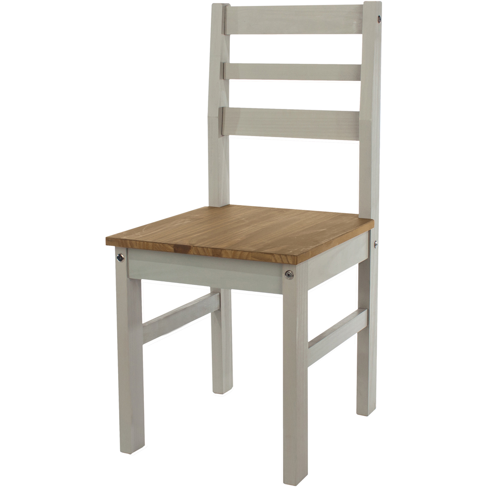 Core Products Corona Set of 2 Linea Grey Ladder Back Dining Chair Image 5