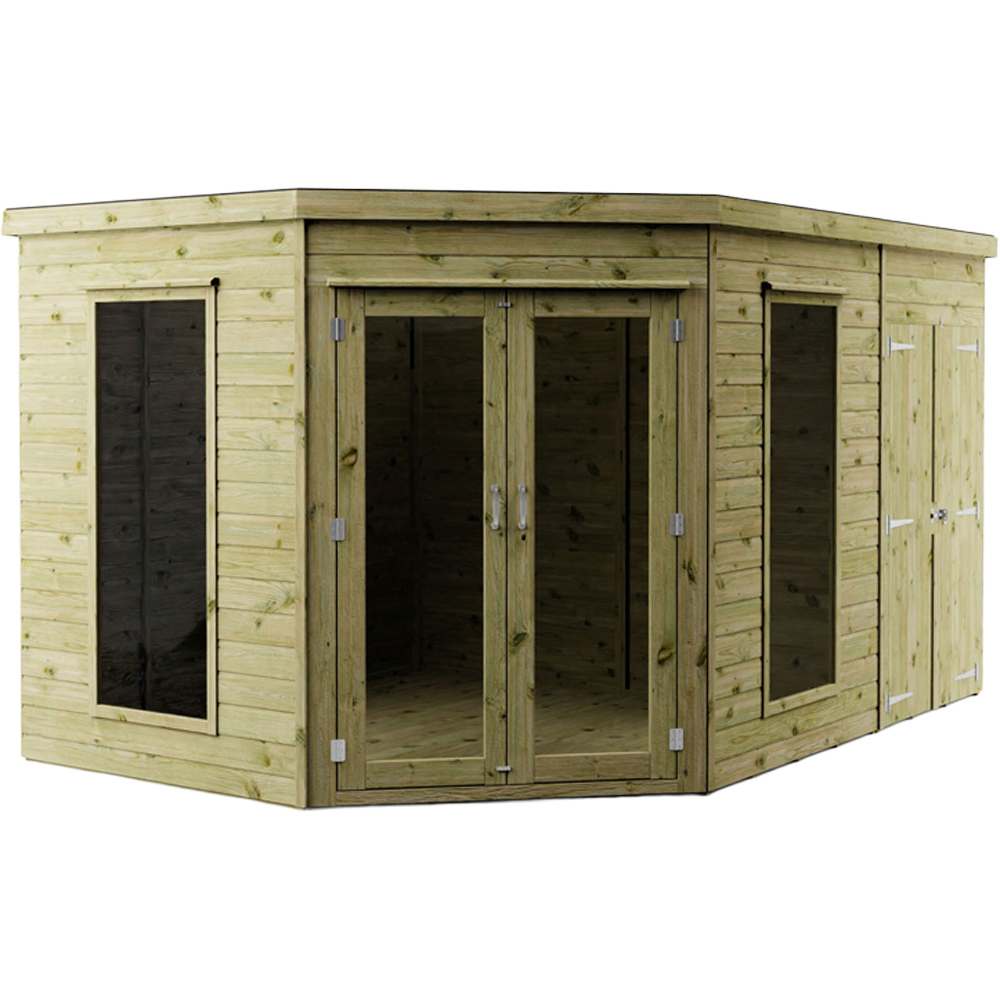 Mercia Corner Summerhouse with Side Shed 8 x 12ft Image 3