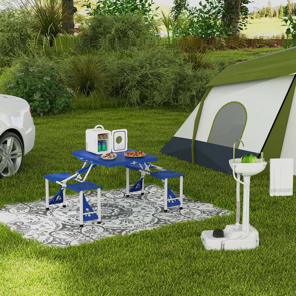Outsunny 17L Portable Camping Sink with Towel Holder and Soap Dispenser Image 9