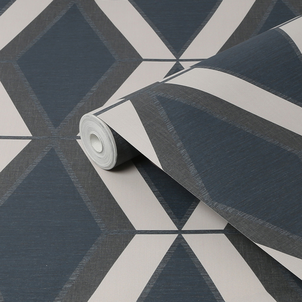 Next Optical Triangle Navy Wallpaper Image 2