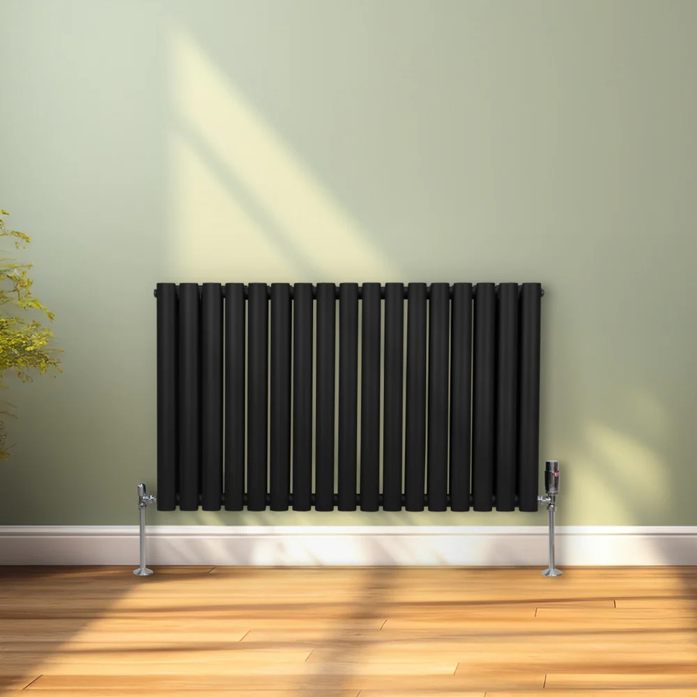 Monster Shop 4562BTU Black Oval Column Radiator 600 x 1020mm Image 2