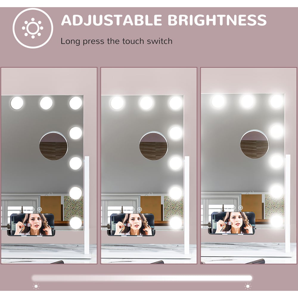 Portland Hollywood LED Lighted Vanity Mirror with USB Port Image 7