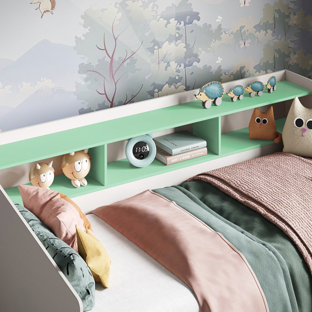 Flair Leni Single White and Mint Day Bed Image 2