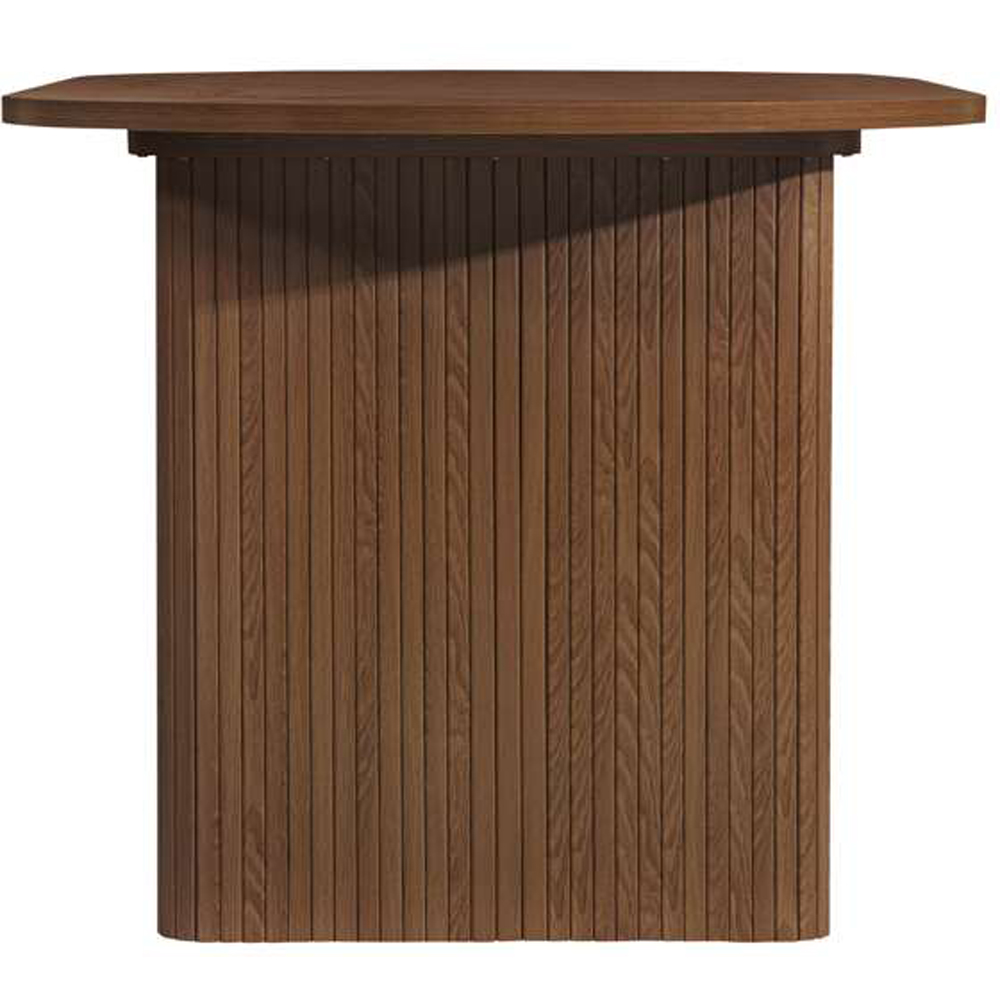 Birlea Axel 4 Seater Oval Fluted Dining Table Walnut Image 4