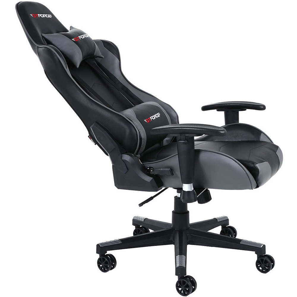 Furniture Online Pro Fx Grey Faux Leather Reclining Gaming Chair Image 4
