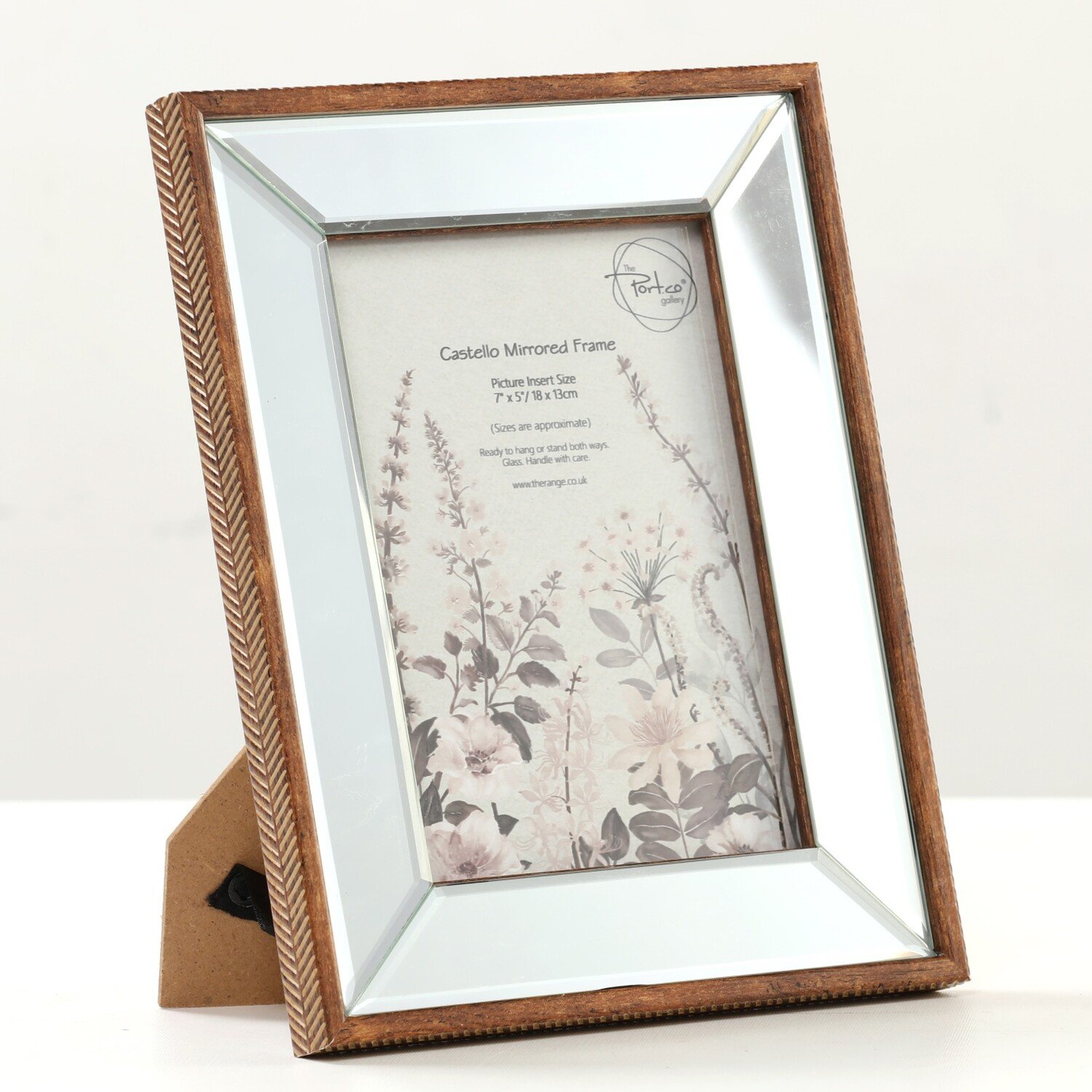 Castello Mirrored Frame - Brown / 7x5in Image 2