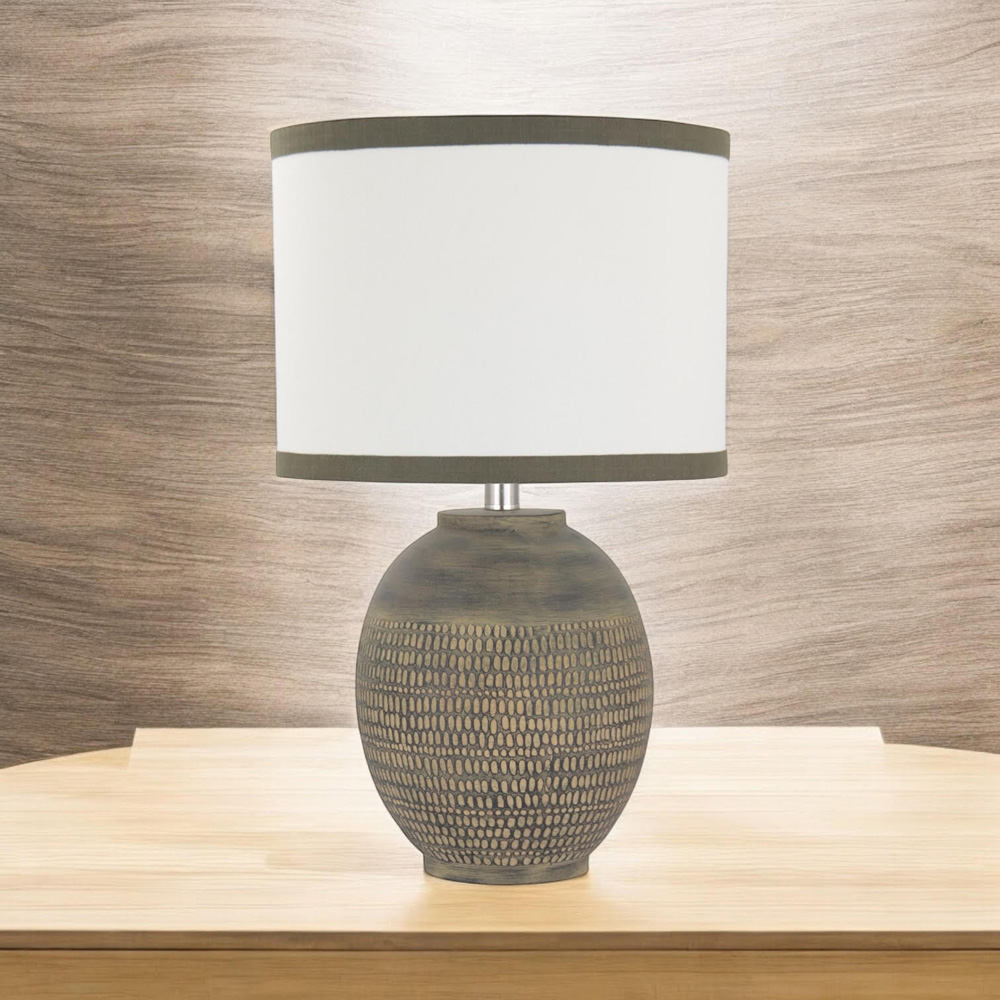 Acacia Home Black and White Shade Ceramic Table Lamp 57cm Image 2