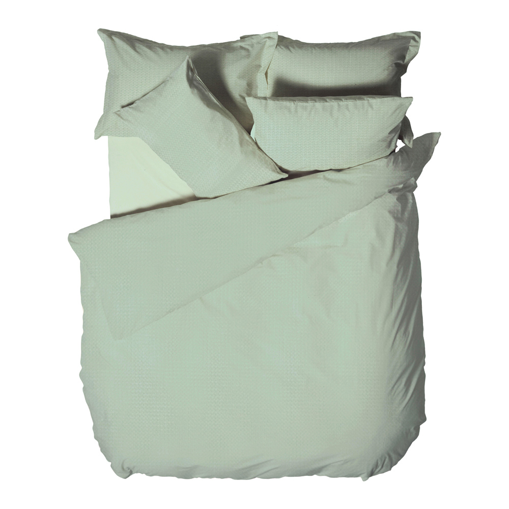 Yard Single Seafoam Waffle Duvet Set Image 4