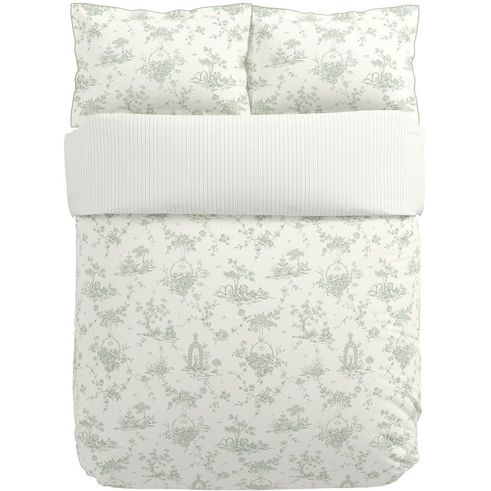 V&A Garden of Love Single Green Duvet Set Image 2