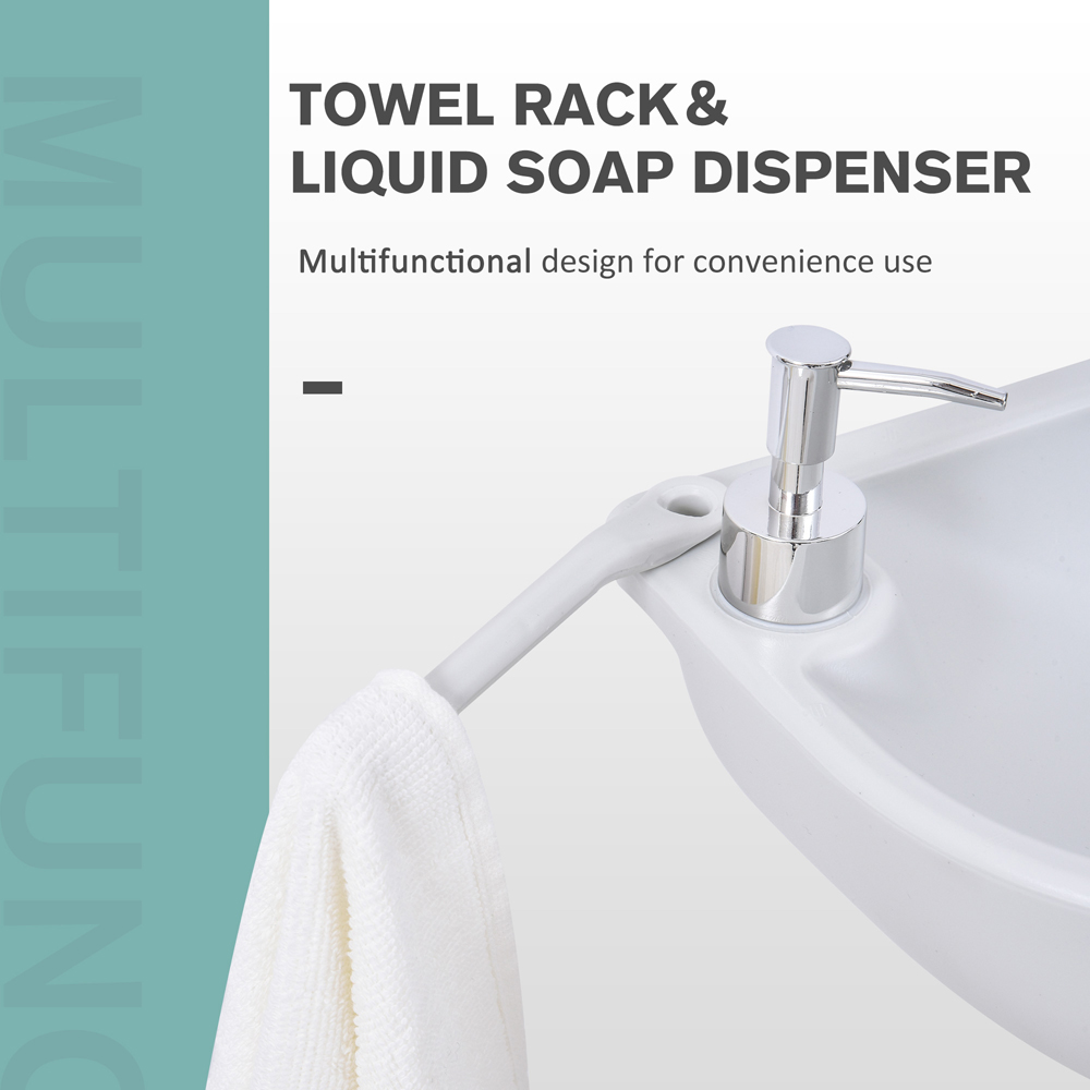 Outsunny 17L Portable Camping Sink with Towel Holder and Soap Dispenser Image 6