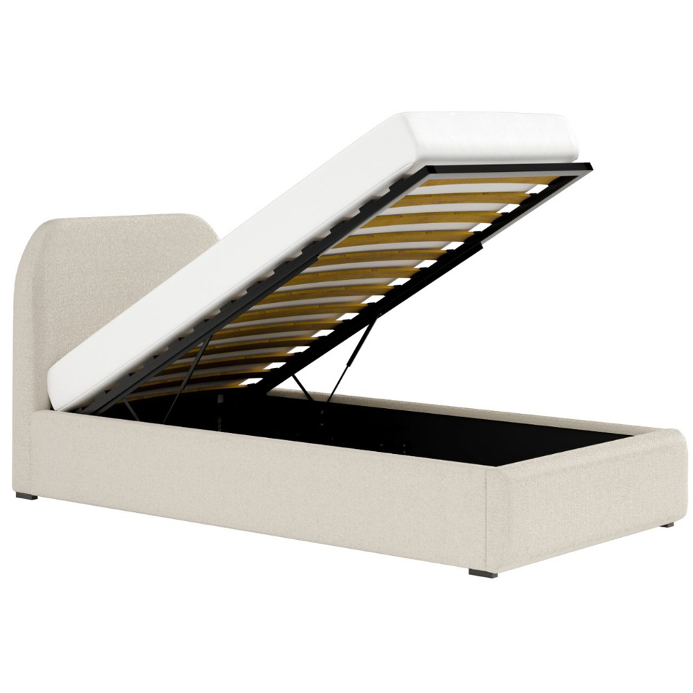 Flair Alba Single Cream Boucle Fabric Ottoman Bed Image 2