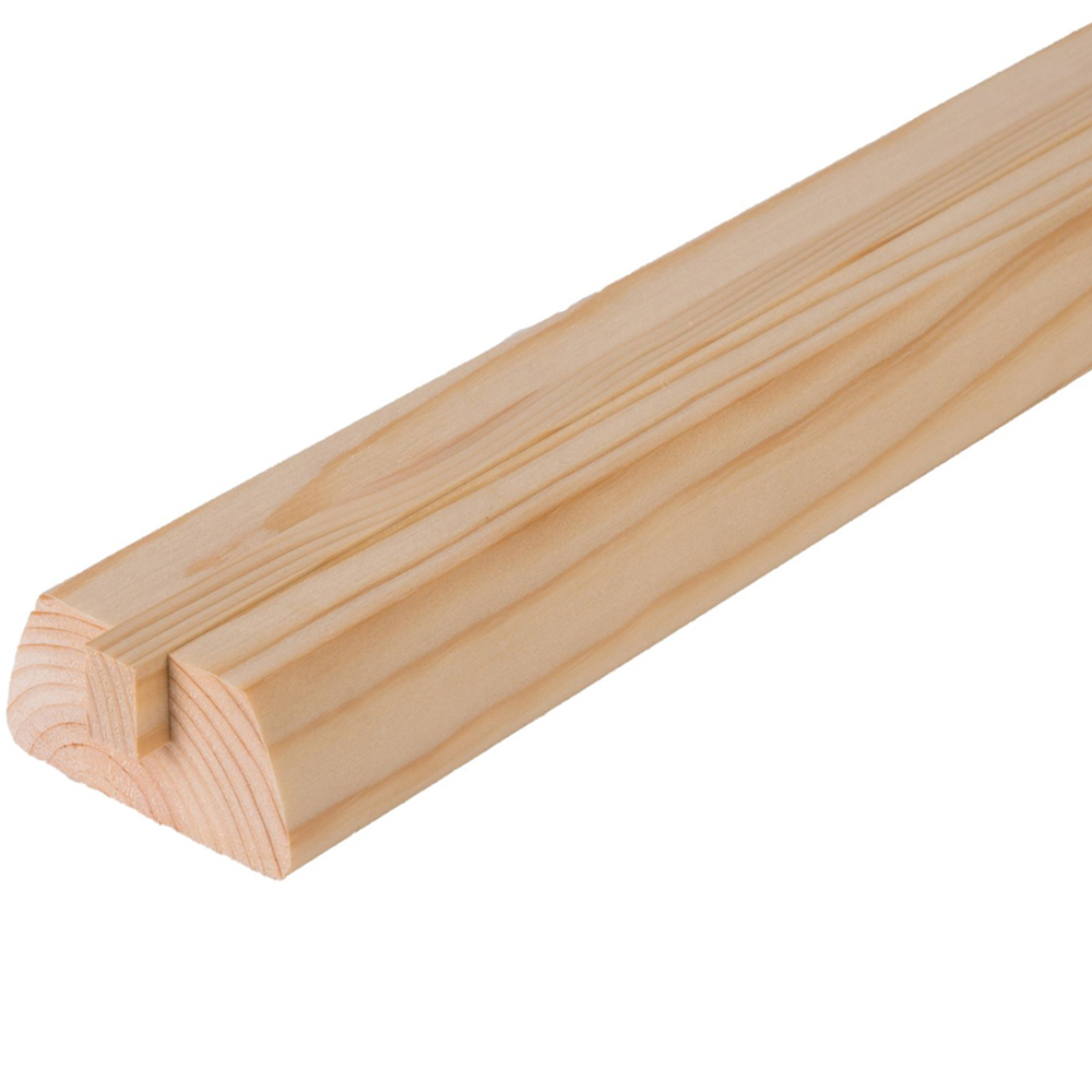 ​Blueprint Joinery Curved Pine Handrail and Base Rail Set for Glass Panel 1.8m Image 3