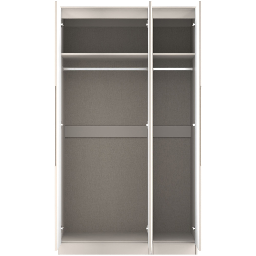 Crowndale Milan 3 Door Kashmir Gloss and Kashmir Tall Mirrored Wardrobe Ready Assembled Image 7