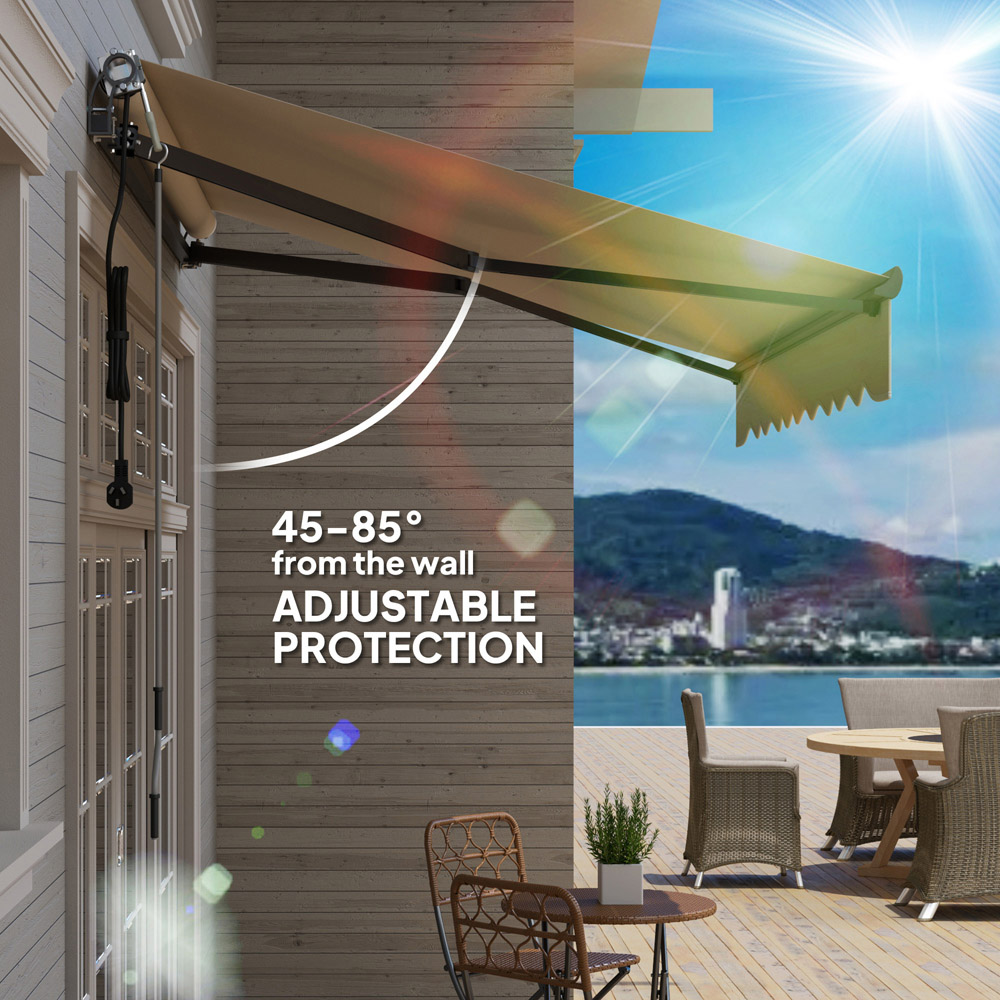 Outsunny 2.5 x 2m Beige Electric Retractable Awning Image 6