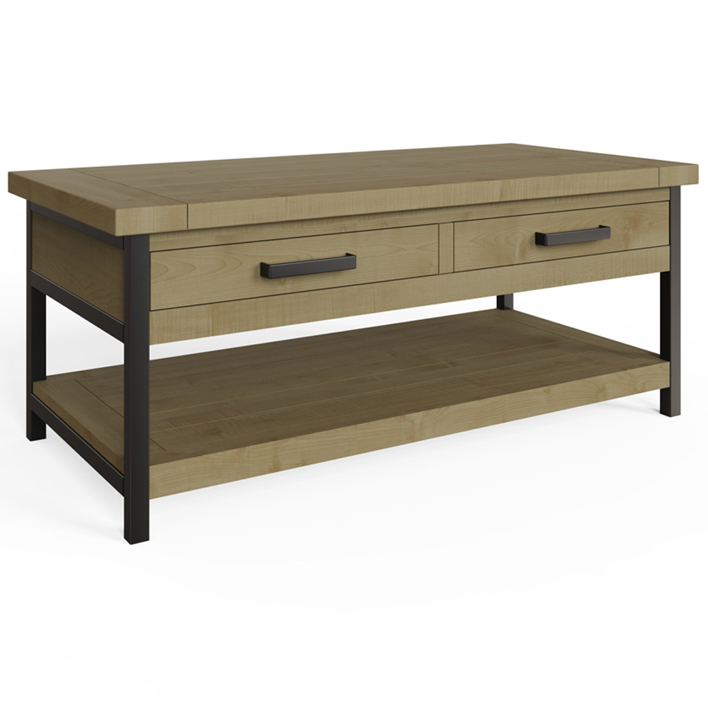 FWStyle Lowry Industrial Storage Coffee Table Image 2