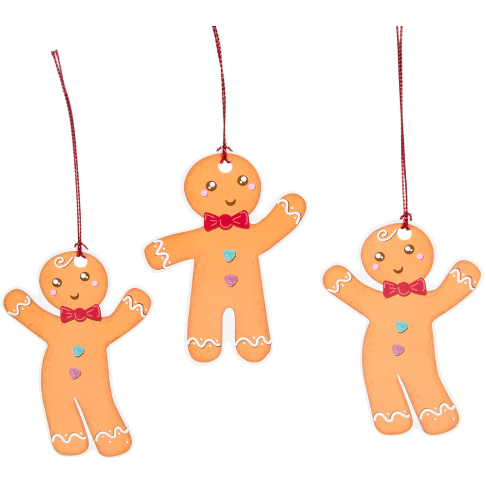 Pack of 10 Gingerbread Gift Tags - Orange Image 2