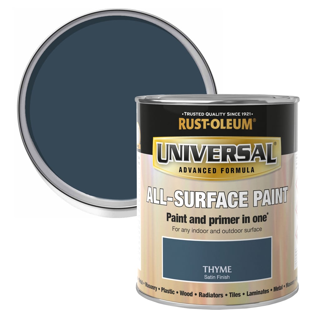 Rust-Oleum Universal All Surface Thyme Satin Paint 750ml Image 1