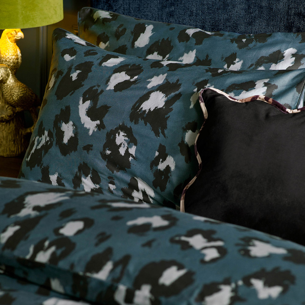 furn. True Double Slate Leopard Printed Duvet Set Image 3