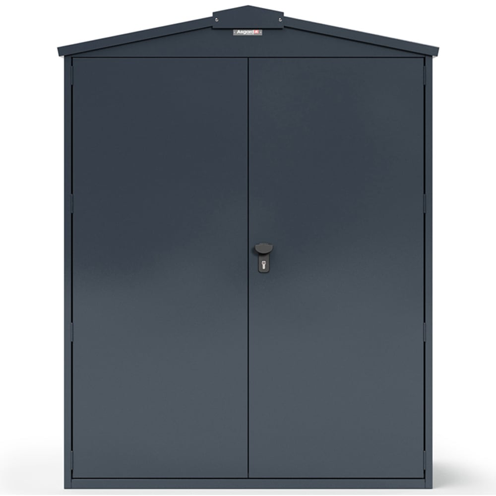 Asgard Saracen 5 x 4ft Double Door Grey High Security Apex Garden Shed Image 3