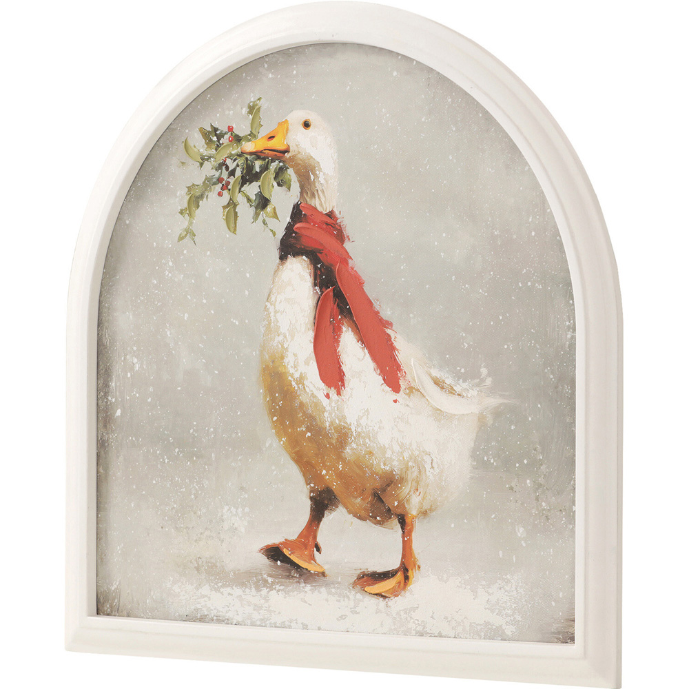 Mistletoe Duck Arched Framed Art Image 3