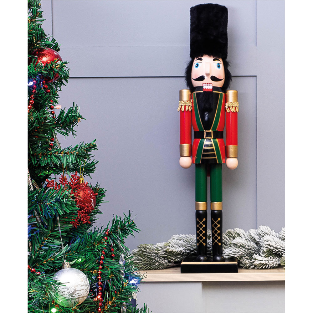 St Helens Red and Green Wooden Nutcracker 60cm Image 5
