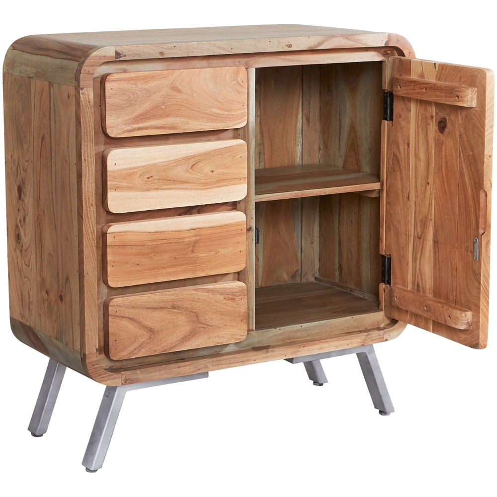 Brooklyn Single Door 4 Drawer Hardwood Sideboard Image 3