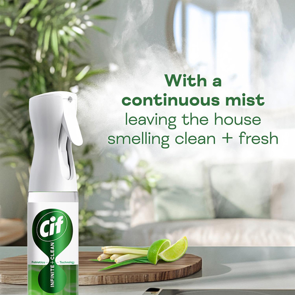 Cif Infinite Clean All in One Lime and Lemongrass Cleaner Spray 250ml 6 Pack Image 5