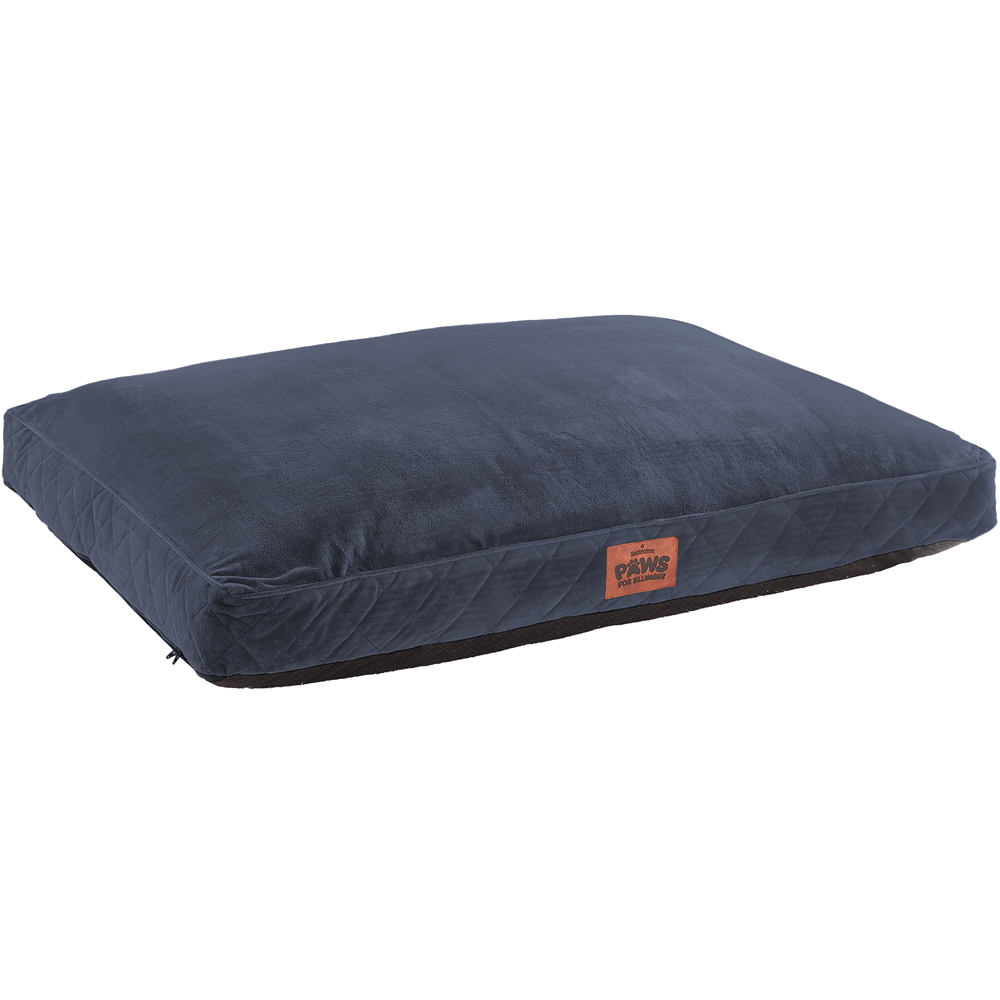 Slumberdown Extra Large Blue Padded Pet Bed Image 1