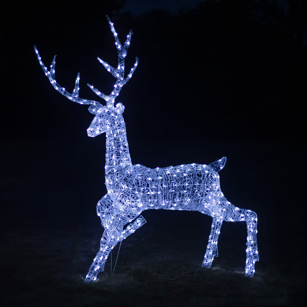The Christmas Centre 350 LED Soft Acrylic Light-Up Grand Stag Reindeer 6.5ft Image 8