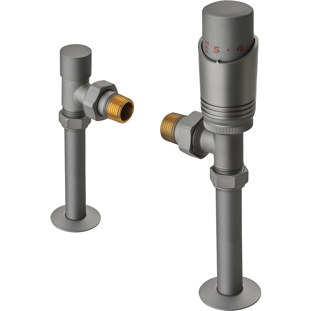 Terma Matt Grey Pipe Sleeving and Metal Collar Set 130mm Image 4