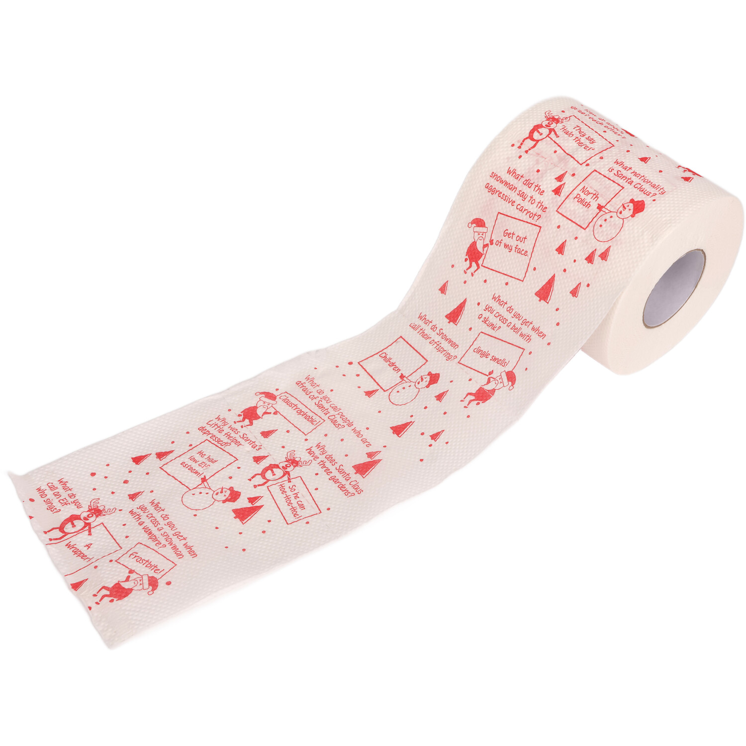Pack of 2 Christmas Cracker Jokes Toilet Rolls White Image 4