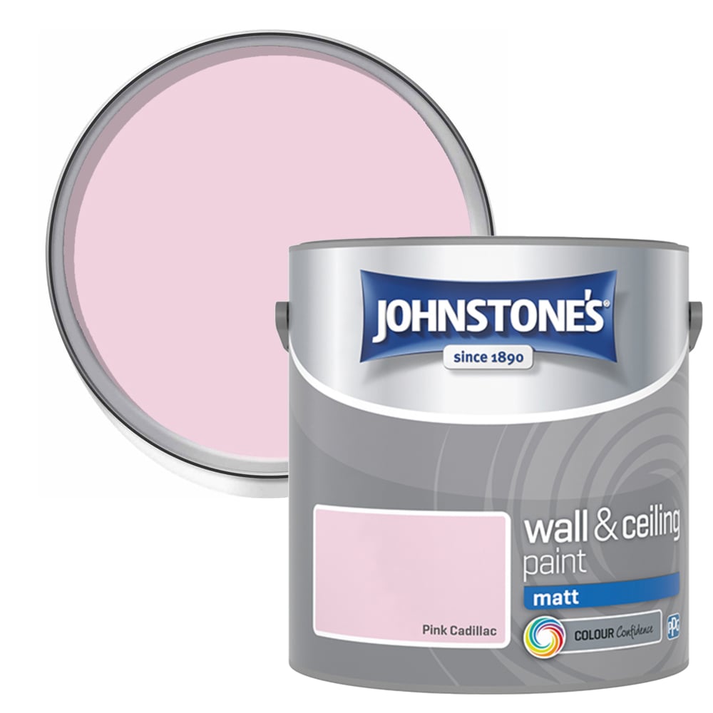 Johnstone's Walls & Ceilings Pink Cadillac Matt Emulsion Paint 2.5L Image 1