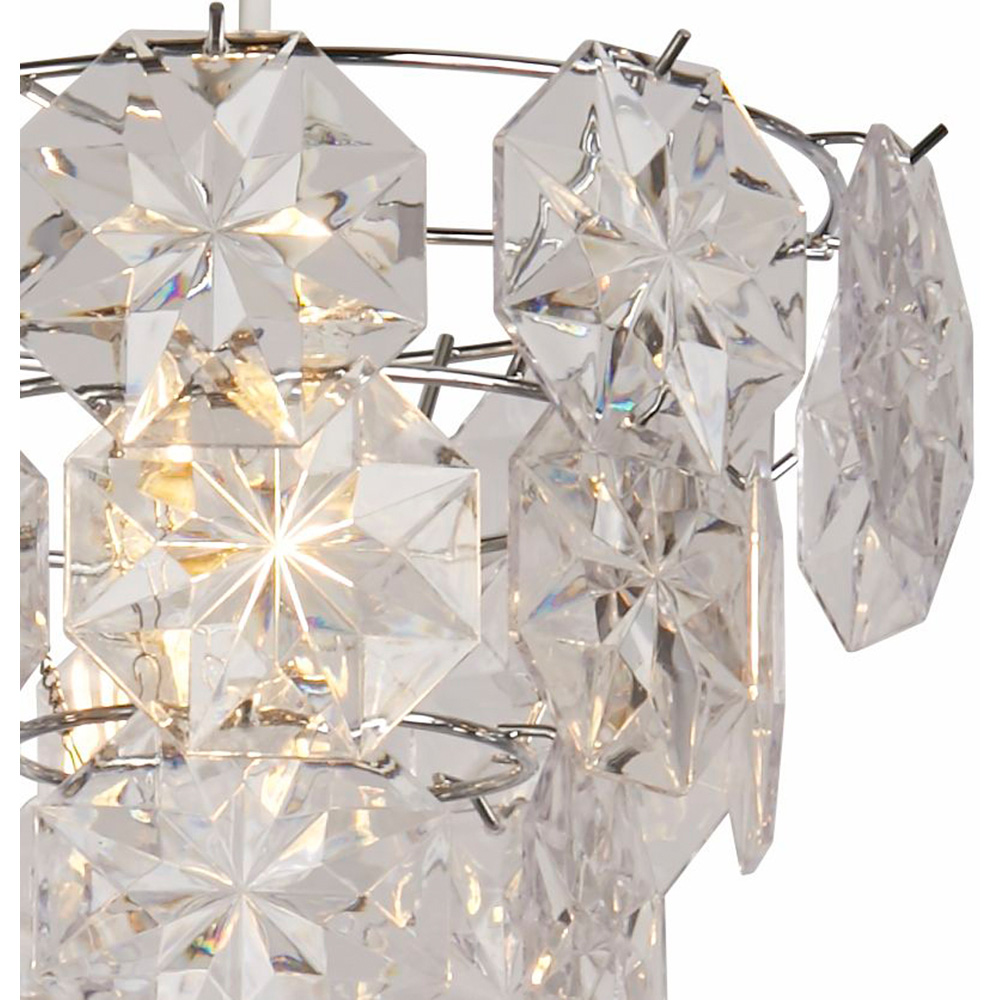 Lighting Collection Clear Textured Acrylic Shade Image 4