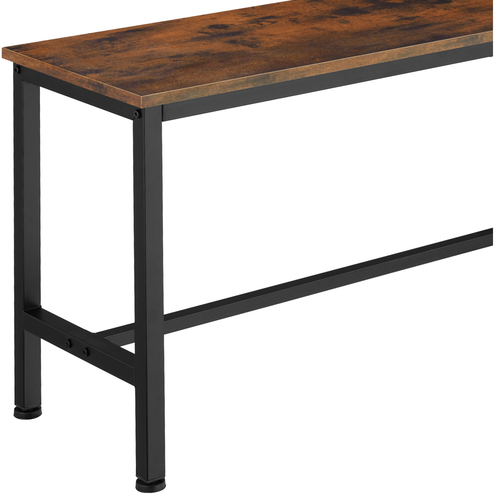 tectake Fairfield Set of 2 Dark Wood Bench Image 8