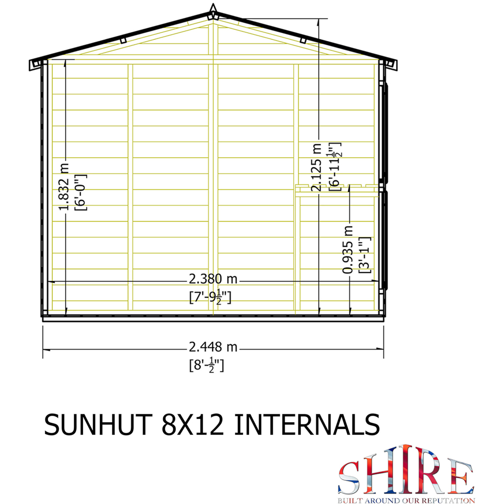 Shire 8 x 12ft Sun Hut Image 8