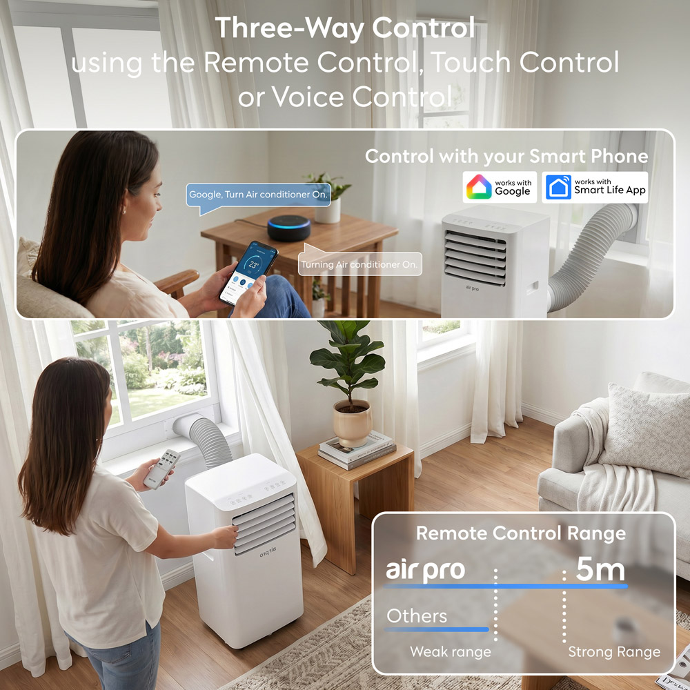 Air Pro 4-in-1 White Smart Wi-Fi Portable Air Conditioner 12000 BTU Image 6
