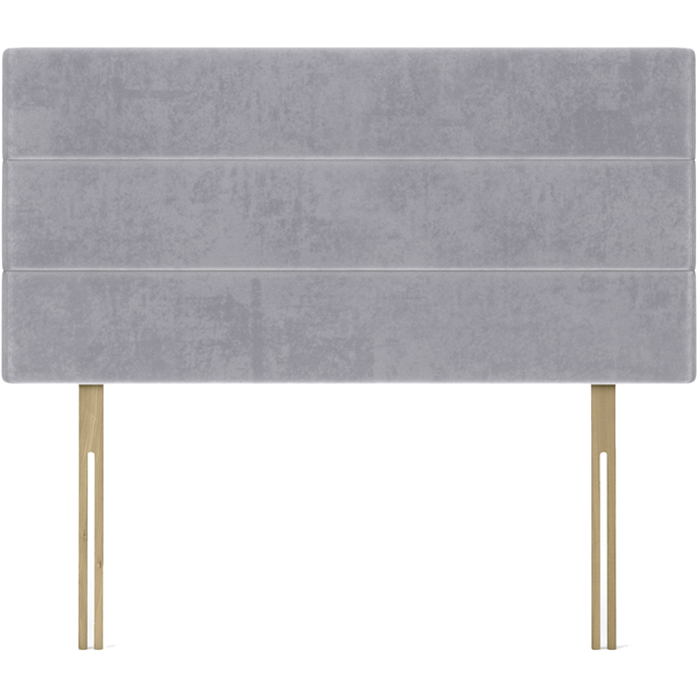 Bedmaster Double Seal Grey Naples Velvet Milan Lined Headboard Image 2
