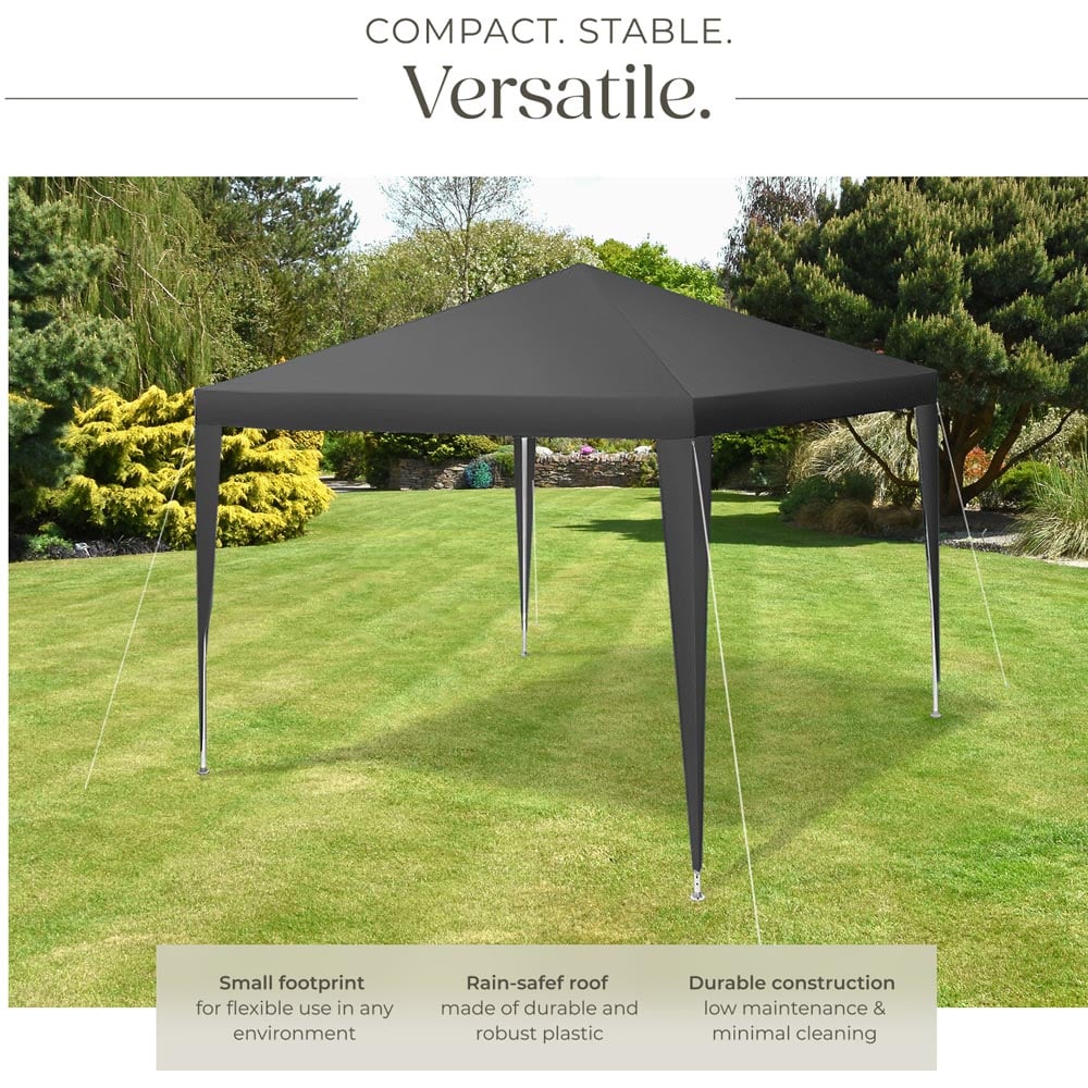 tectake Farah 3 x 3m Grey Gazebo with Plug In System Image 3