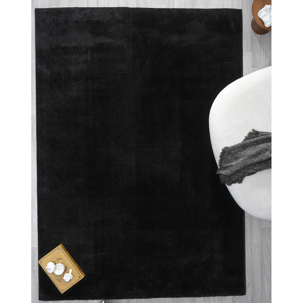Desire Rugs Comfy Black Anti Slip Felt Backing Rug 200 x 280cm Image 7