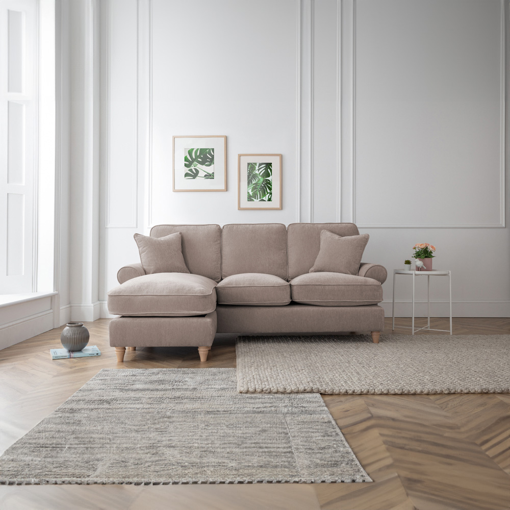 The Victoria 3 Seater Putty Left Hand Chaise Sofa Image 4