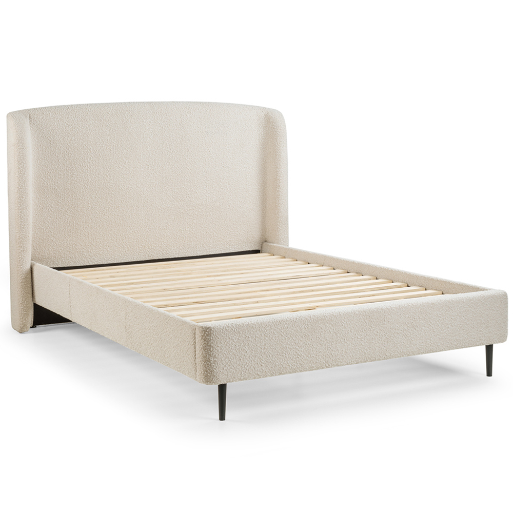 Julian Bowen Eden Double Ivory Boucle Bed Image 2