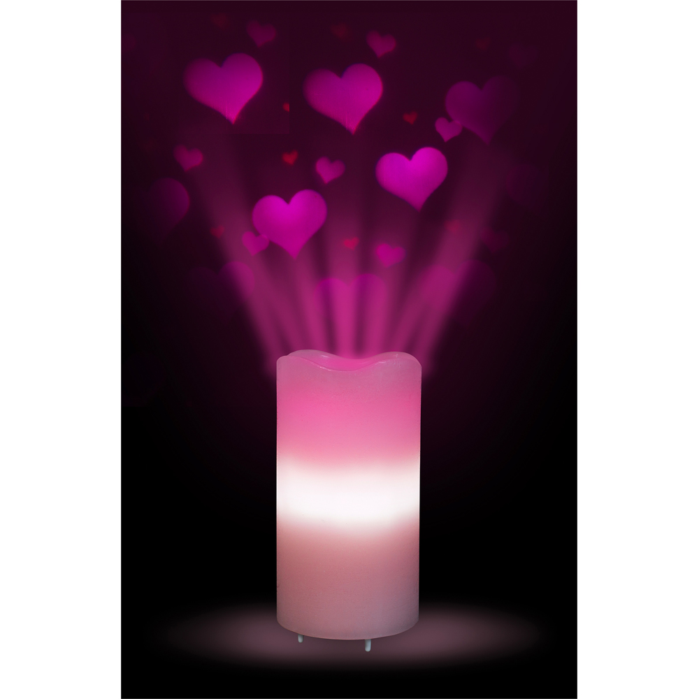 St Helens Pink Love LED Candle Projector Image 6
