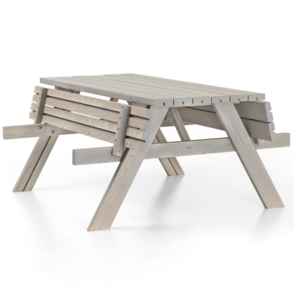 AMATA Ungurs 6 Seater Classic Picnic Table Grey Image 3